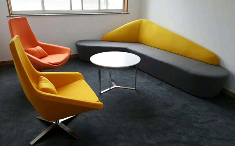 5-Piece Modern Curved Modular Reception Lounge Set