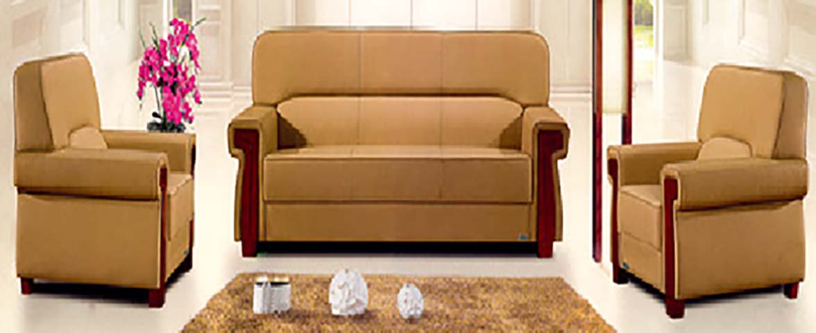 3-Piece Faux Leather Office Reception Sofa Set