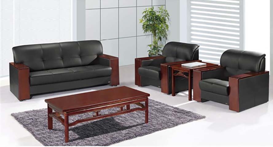 Executive Office Reception Sofa Set with Coffee Table and Side Tables