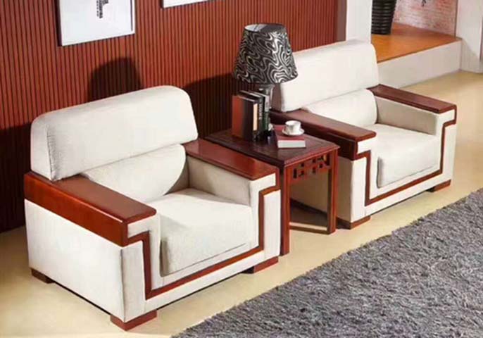 Classic Solid Wood Frame Fabric Upholstered Single Lounge Armchair