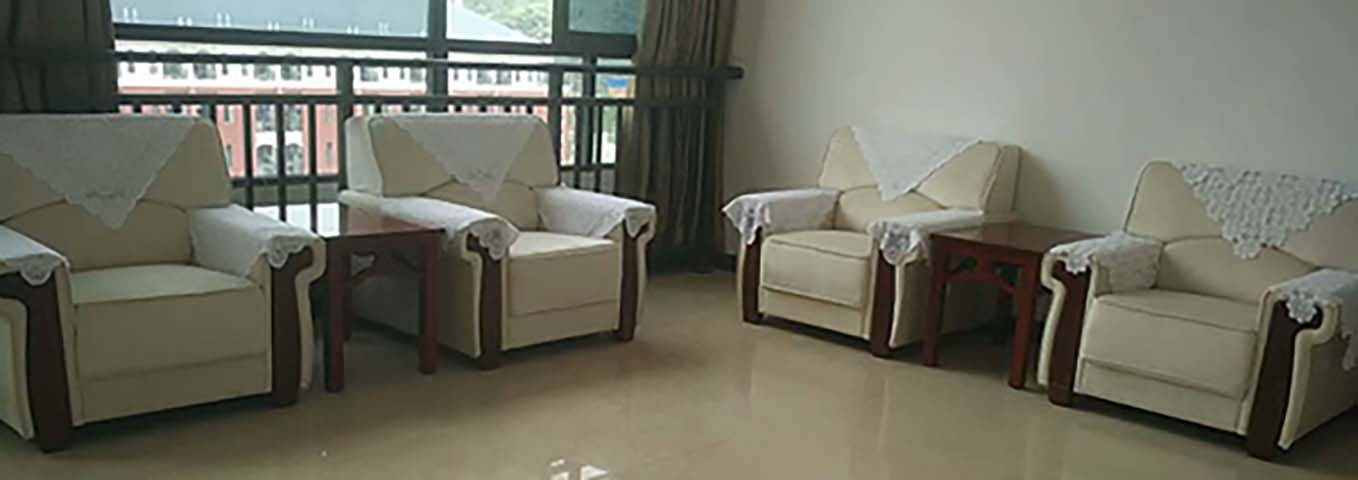 4-Piece Beige Upholstered Reception Lounge Set with Side Tables