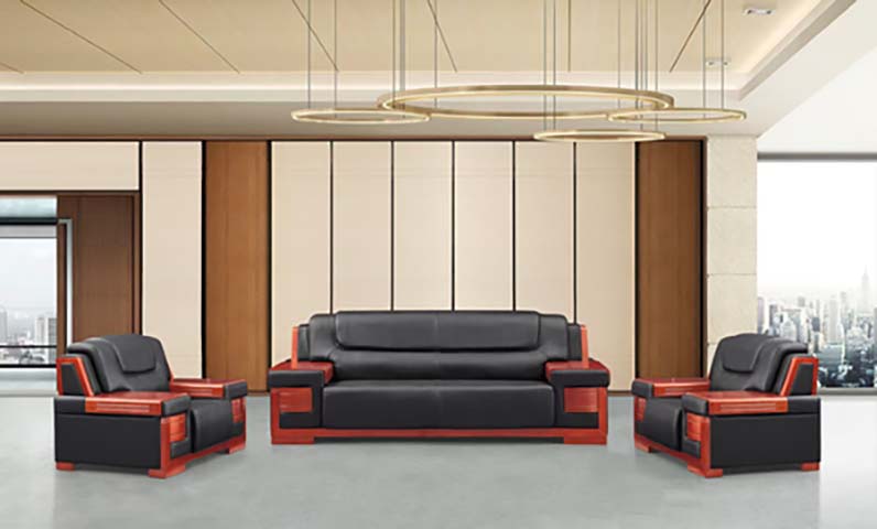 Executive Reception Leather Sofa Set (1+1+3 Seater)