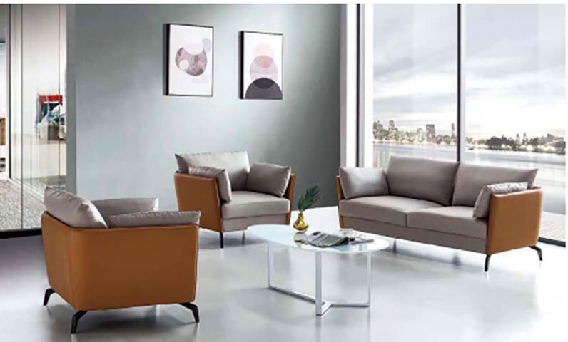 Modern Two-Tone Office Reception Sofa Set
