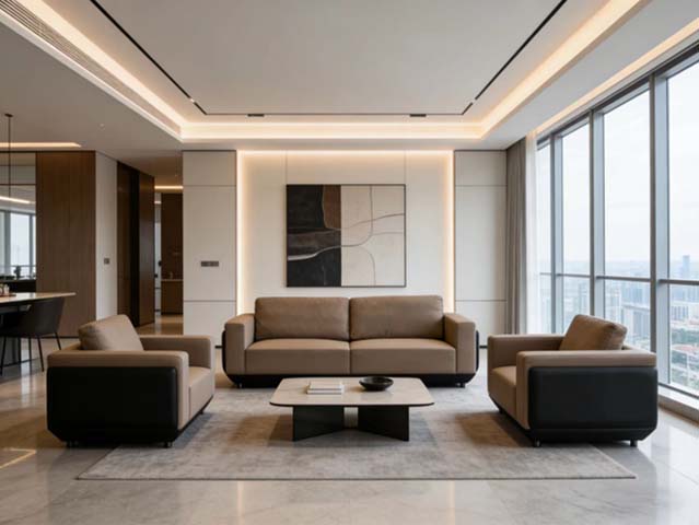 3-Piece Modern Upholstered Living Room Sofa Set