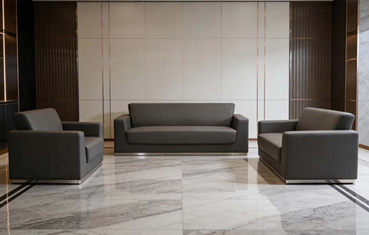 3-Piece Modern Executive Office Reception Sofa Set