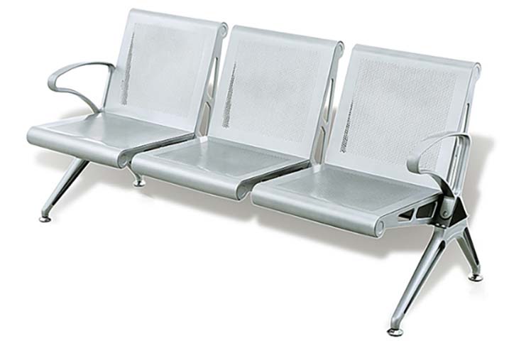 3-Seat All-Metal Public Waiting Chair