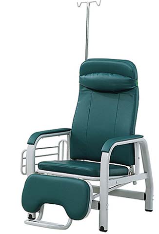 Reclining Medical Infusion Chair with Integrated IV Pole