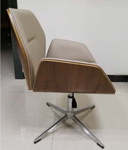 Bentwood Shell Upholstered Height-Adjustable Swivel Conference Chair