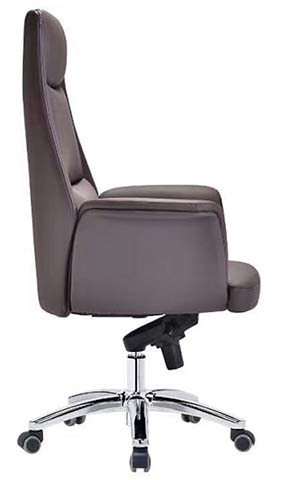 High-Back Padded Executive Office Chair with Chrome Five-Star Base