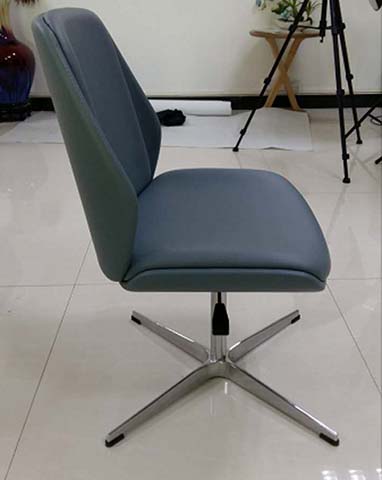 Slate Blue Armless Swivel Adjustable Height Office Chair