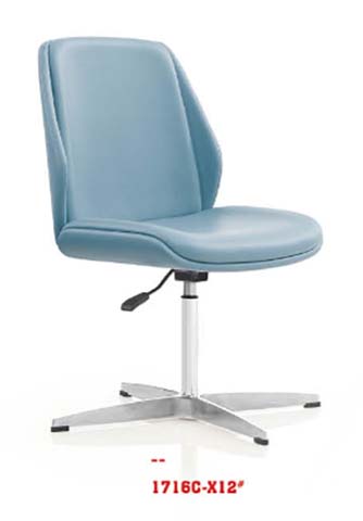 Armless Swivel Height-Adjustable Upholstered Office Chair