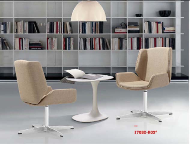Fabric Upholstered Swivel Lounge/Conference Armchair