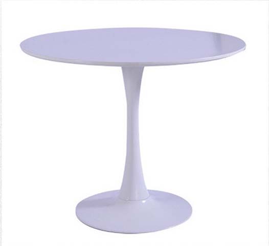 White Round Tulip Style Dining Side Table