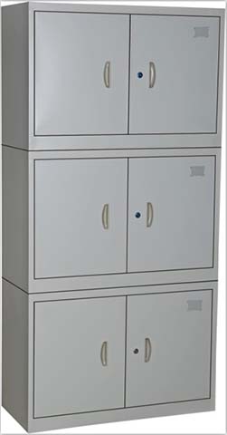 3-Tier 6-Door Lockable Steel Storage Cabinet