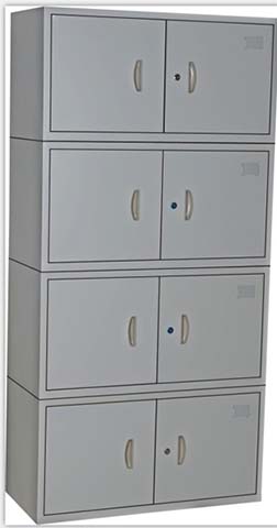 4-Tier 8-Door Steel Lockable Storage Cabinet