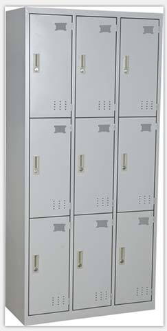9-Door Vertical Metal Storage Locker
