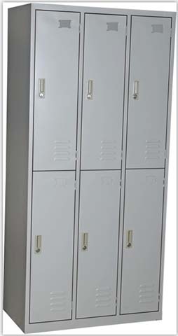 6-Door 2-Tier Steel Personnel Storage Locker