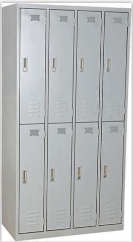 8-Door Two-Tier Steel Storage Locker