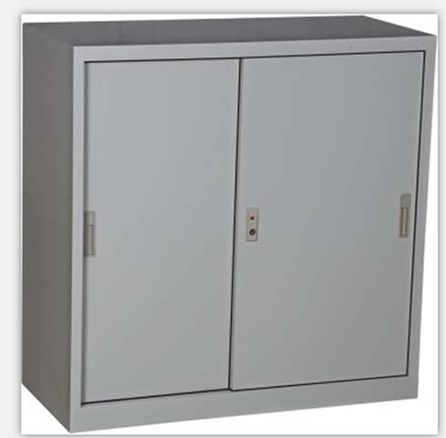 Light Gray Double-Door Wall-Mounted/Desktop Metal Storage Cabinet