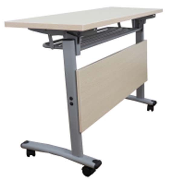 Mobile Flip-Top Nesting Training Table with Casters and Modesty Panel