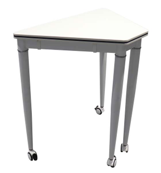 Mobile Trapezoidal Collaborative Training Desk with Casters