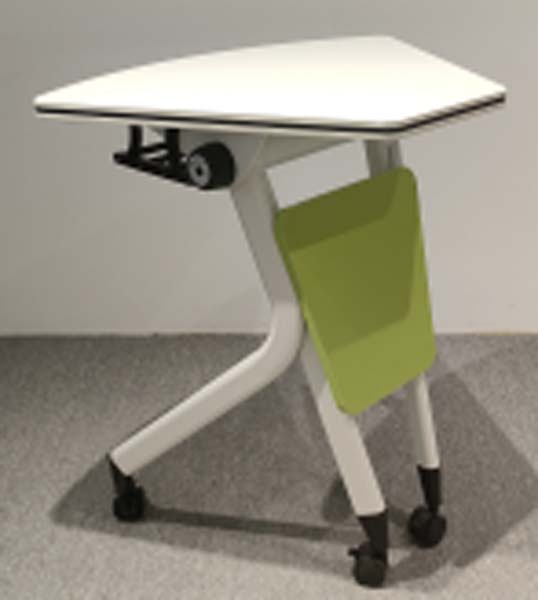 Mobile Nesting Training Table with Lime Green Book Pocket