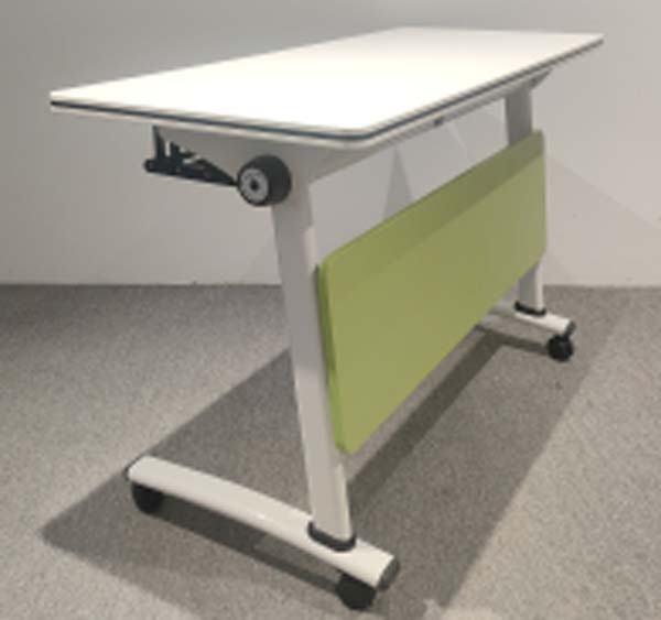 Mobile Tilting Height-Adjustable Training Table with Casters and Modesty Panel