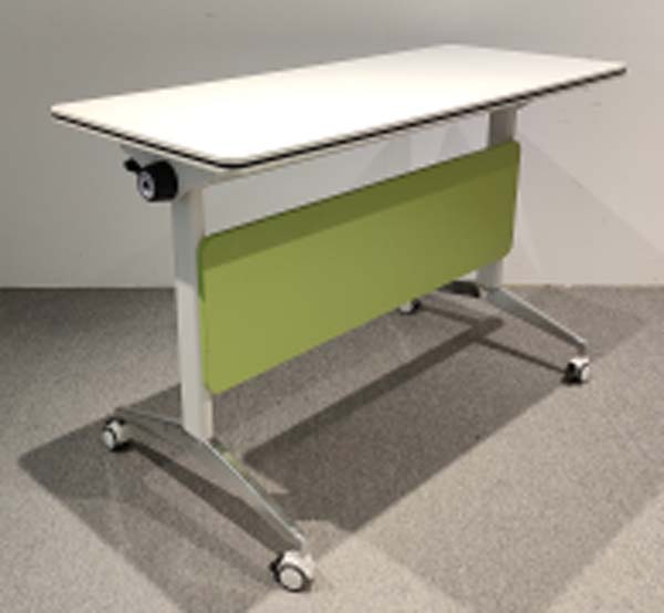 Rectangular Mobile Height-Adjustable Flip-Top Training Table