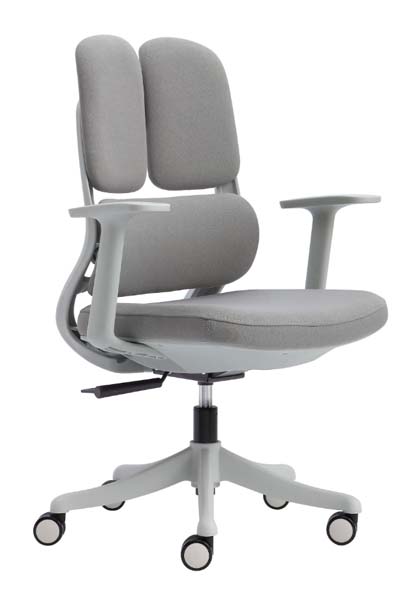 Light Gray Dual-Split Back Ergonomic Office Task Chair