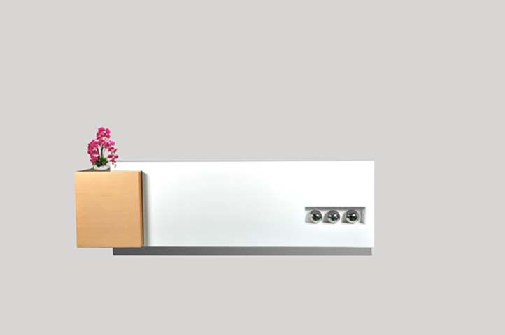 Modern Wall-Mounted Floating TV Console with Left Side Storage Cubby