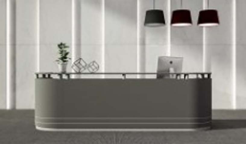 Curved Front Contemporary Reception Desk