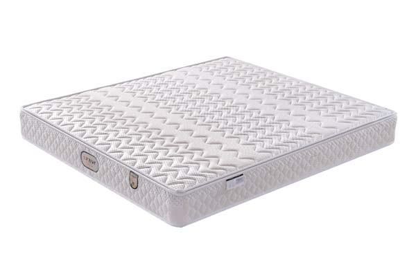 White Zigzag Quilted Hybrid Innerspring Mattress with Side Carry Handles