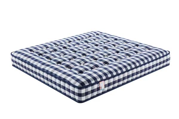 Navy White Gingham Tufted Innerspring Mattress