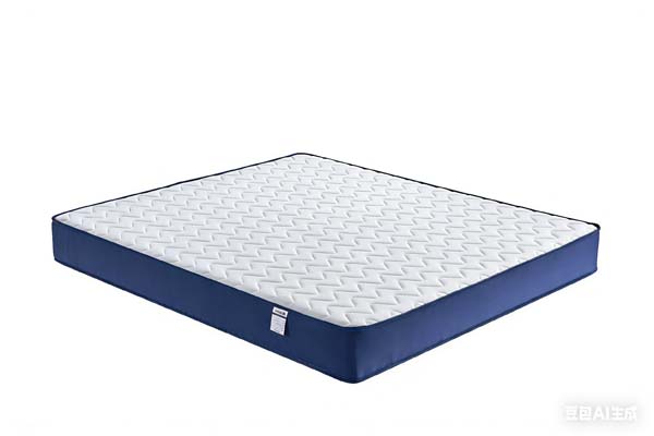 Navy Border White Zigzag Quilted Pocket Coil Hybrid Mattress