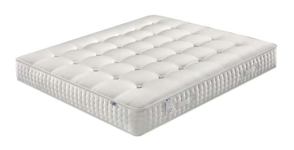 White Button-Tufted Quilted Innerspring Mattress