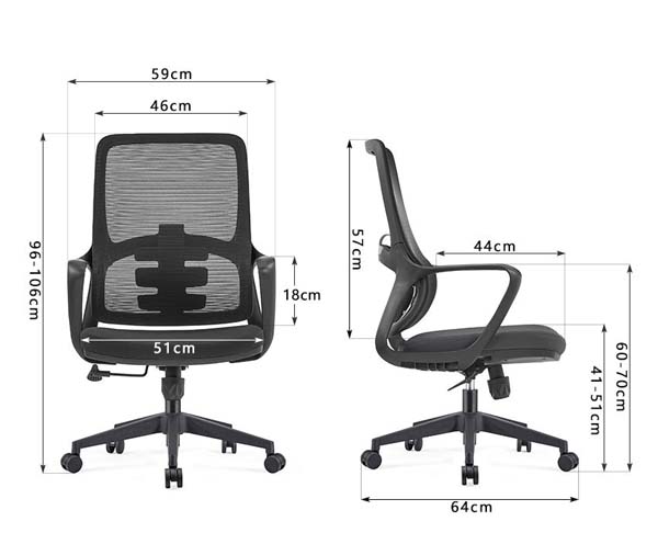 Mid-Back Mesh Ergonomic Office Task Chair