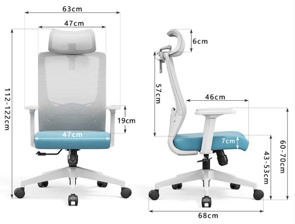 Ergonomic High-Back Mesh Office Chair with Adjustable Headrest and Arms