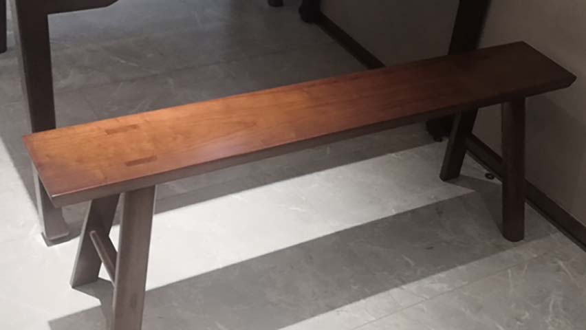 Solid Wood Trestle Dining Bench