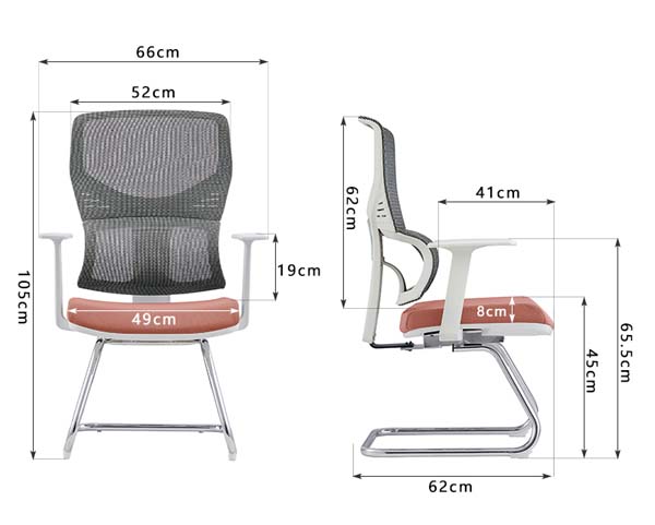 Mid-Back Mesh Cantilever Sled Base Conference Chair