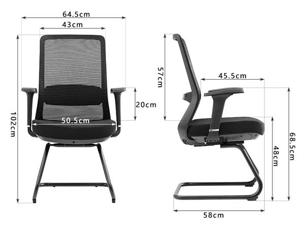 Mesh Back Cantilever Visitor Office Chair