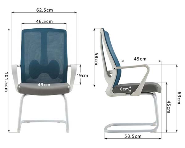 Mid-Back Cantilever Mesh Conference Visitor Chair