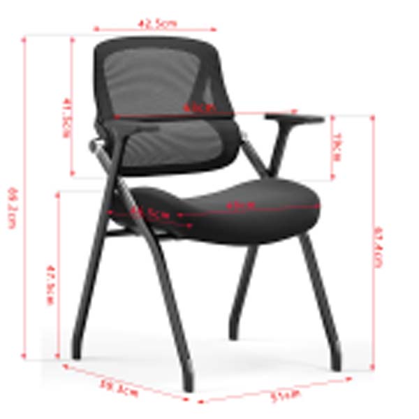Black Mesh Back Folding Conference Chair
