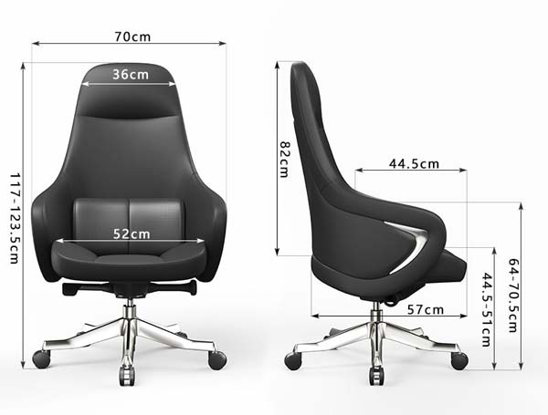 Black High-Back Ergonomic Executive Swivel Office Chair