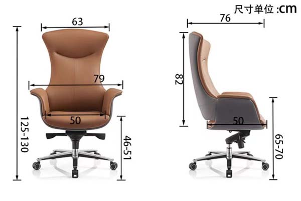 Dual-Tone Tan and Gray High-Back Swivel Executive Office Chair