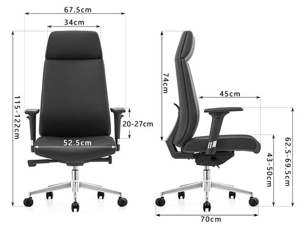 High-Back Adjustable Ergonomic Executive Office Chair