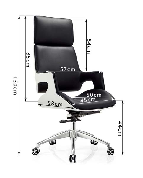 High-Back Swivel Executive Office Chair with Headrest