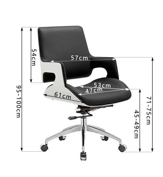 Mid-Back Padded Conference Swivel Office Chair