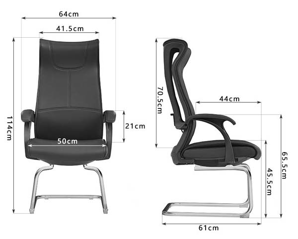 High-Back Cantilever Sled Base Office Conference Chair