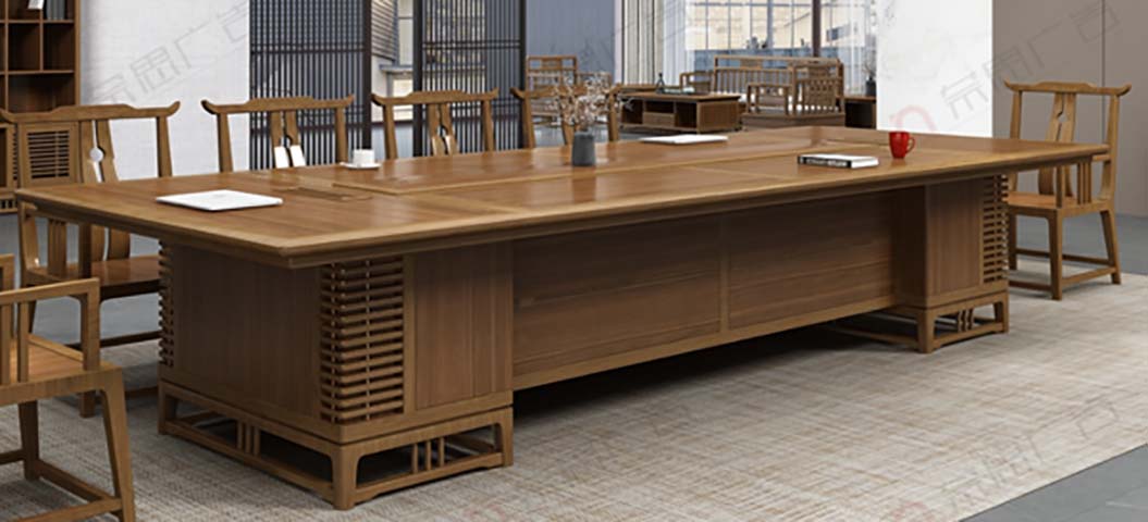 New Chinese Style Solid Wood Conference Meeting Table