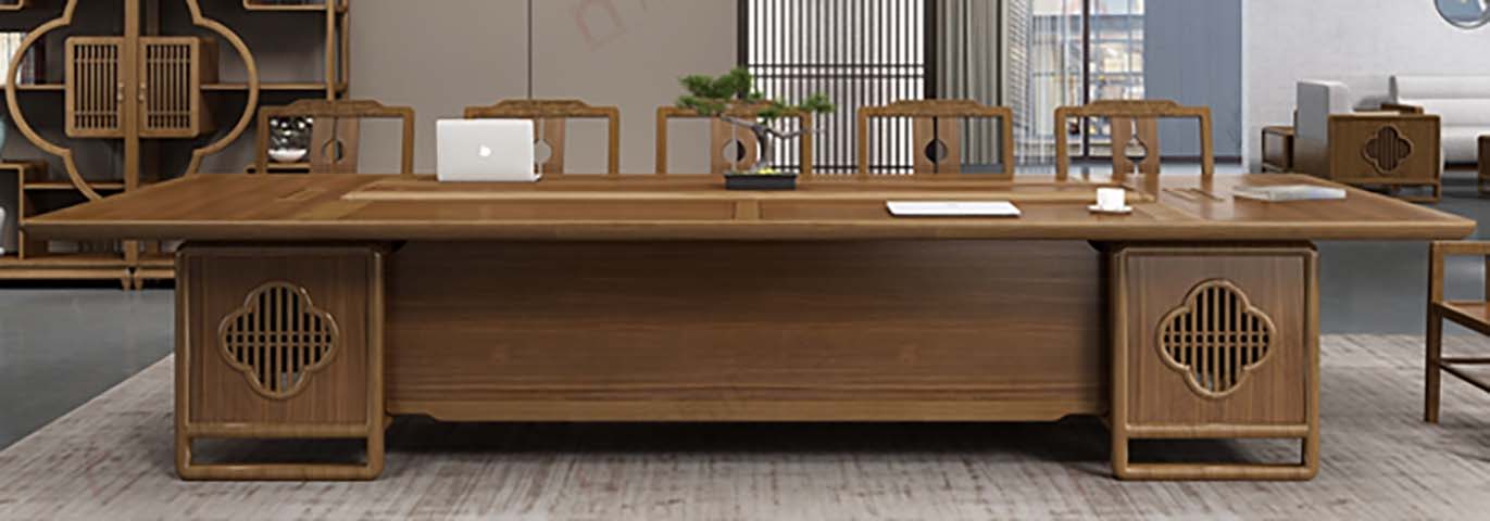 New Chinese Style Solid Wood Executive Conference Desk